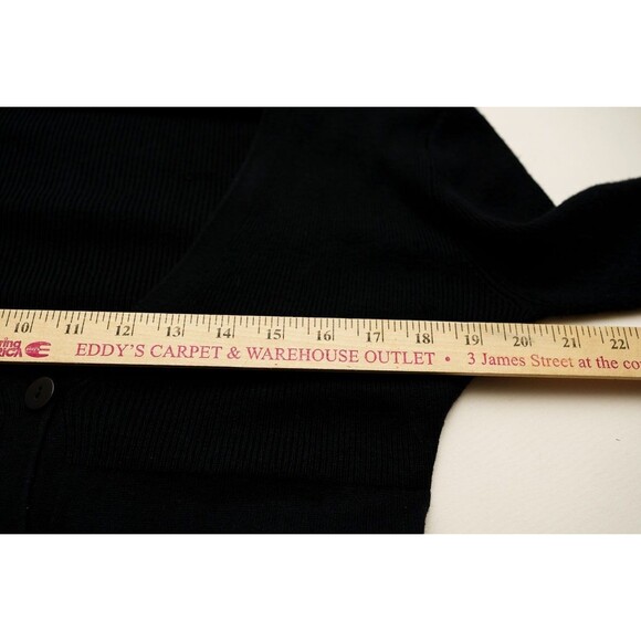 Kenneth Cole S Black knit sweater dress button up midi - Picture 4 of 7